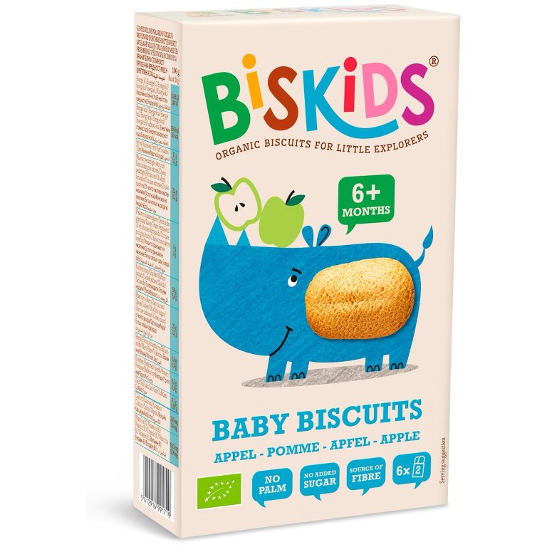CIASTECZKA JABŁKOWE OD 6 MIESIĄCA BIO 120 g - BISKIDS