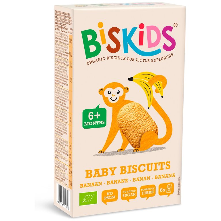 CIASTECZKA BANANOWE OD 6 MIESIĄCA BIO 120 g - BISKIDS