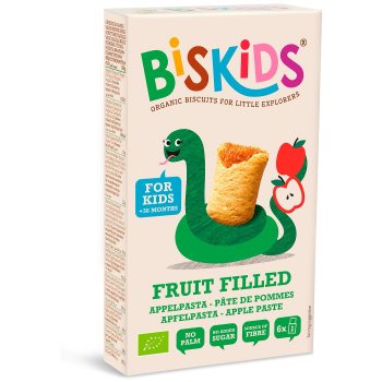 CIASTECZKA Z NADZIENIEM JABŁKOWYM OD 3 ROKU BIO 120 g - BISKIDS