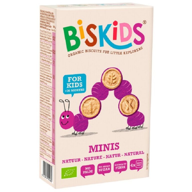 CIASTECZKA MINI JABŁKOWE OD 3 ROKU BIO 120 g - BISKIDS
