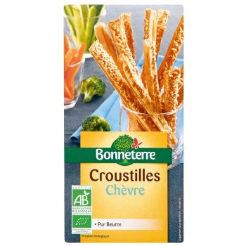 PALUSZKI Z CIASTA FRANCUSKIEGO Z MASŁEM I SEREM KOZIM BIO 100 g - BONNETERRE