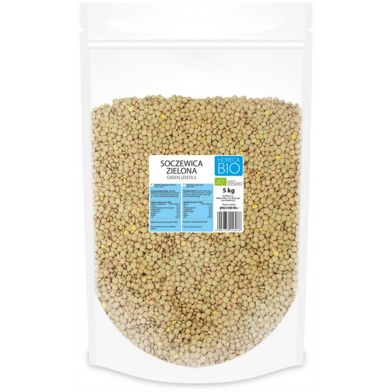 SOCZEWICA ZIELONA BIO 5 kg - HORECA (BIO PLANET)