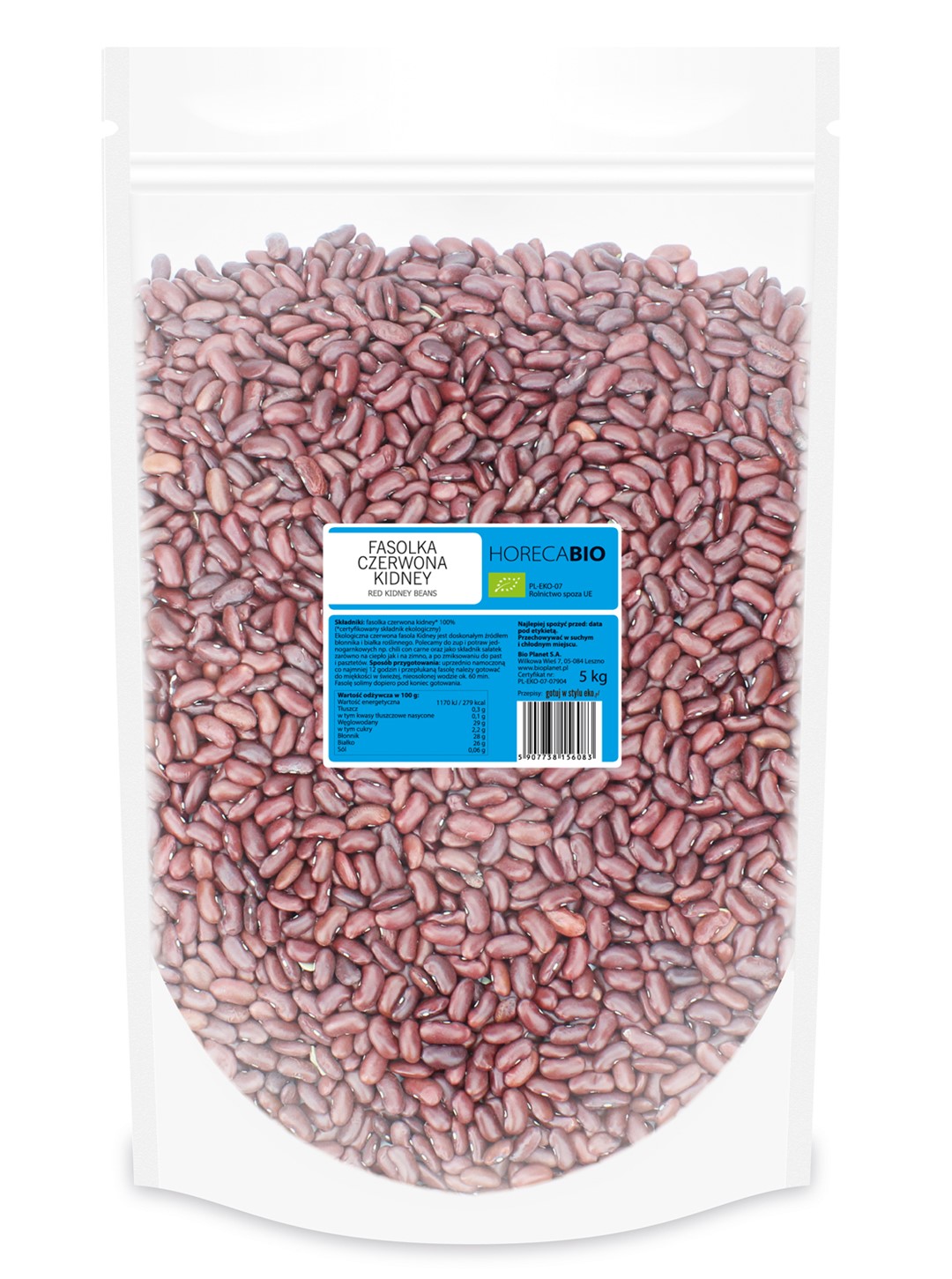 FASOLKA CZERWONA KIDNEY BIO 5 kg - HORECA (BIO PLANET)