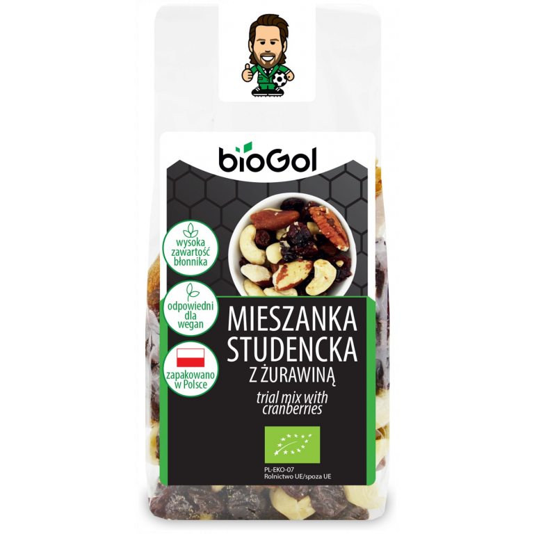 MIESZANKA STUDENCKA Z ŻURAWINĄ BIO 150 g - BIOGOL