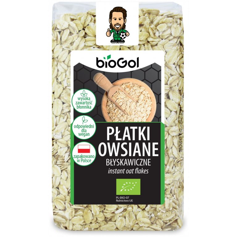 PŁATKI OWSIANE BŁYSKAWICZNE BIO 300 g - BIOGOL