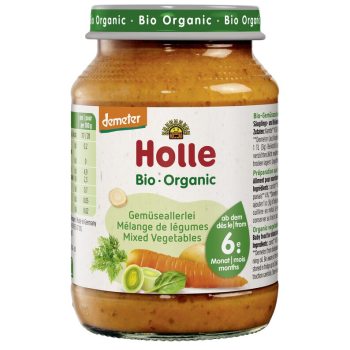 PRZECIER WARZYWNY BEZGLUTENOWY OD 6 MIESIĄCA DEMETER BIO 190 g - HOLLE