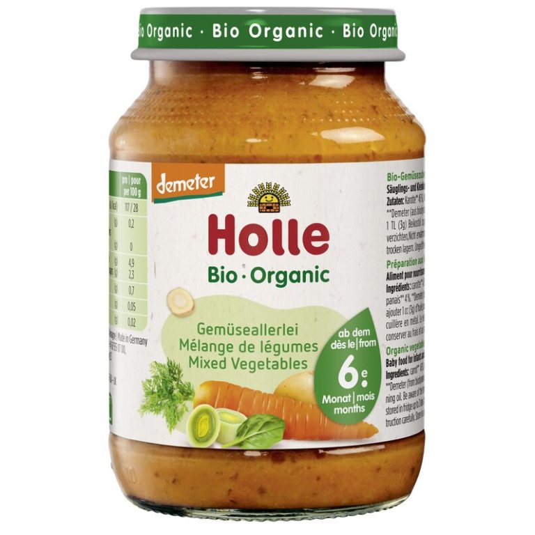 PRZECIER WARZYWNY BEZGLUTENOWY OD 6 MIESIĄCA DEMETER BIO 190 g - HOLLE