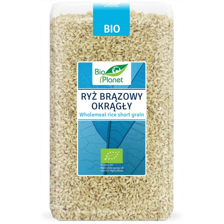 RYŻ BRĄZOWY OKRĄGŁY BIO 1 kg - BIO PLANET