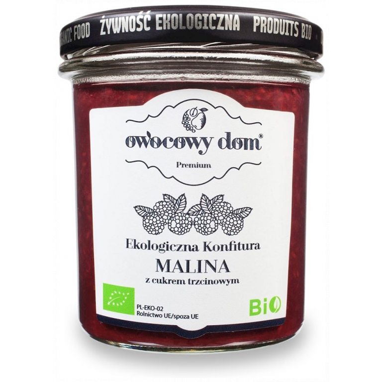 KONFITURA MALINOWA BIO 300 g - OWOCOWY DOM