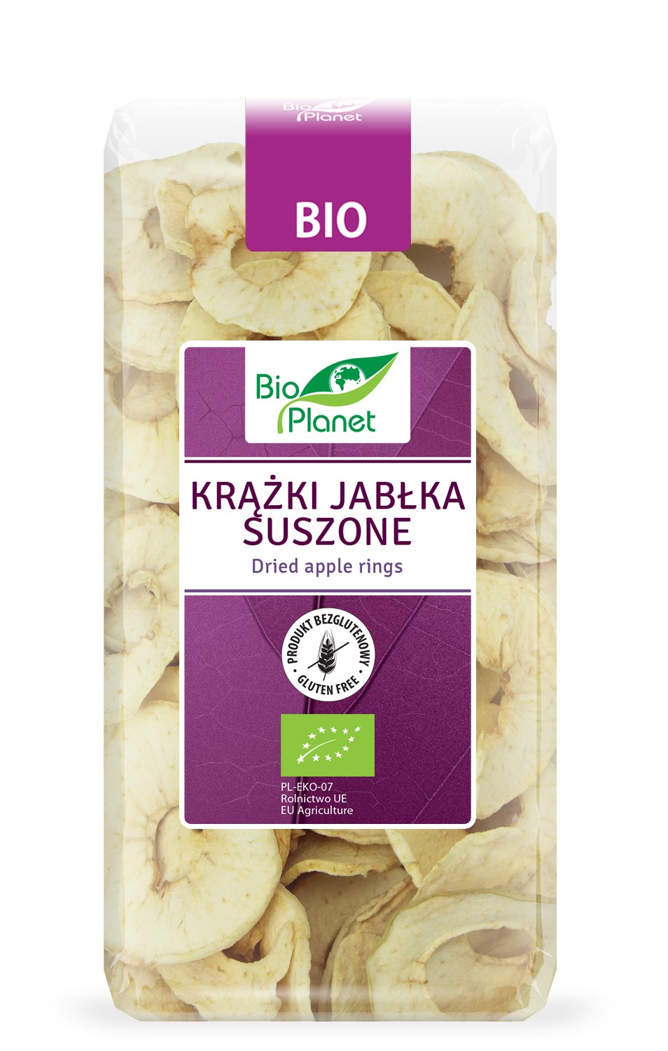 KRĄŻKI JABŁKA SUSZONE BEZGLUTENOWE BIO 100 g - BIO PLANET