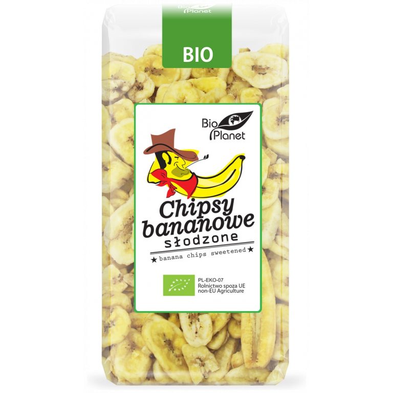 CHIPSY BANANOWE SŁODZONE BIO 150 g - BIO PLANET