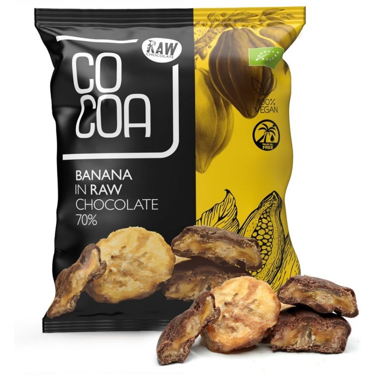 BANANY W SUROWEJ CZEKOLADZIE BIO 70 g - COCOA