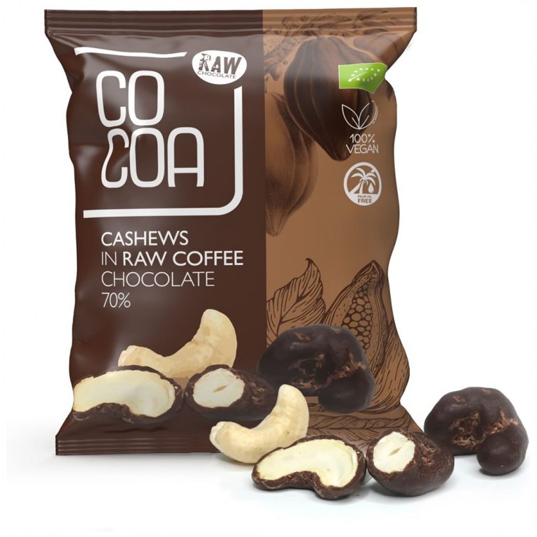 ORZECHY NERKOWCA W CZEKOLADZIE KAWOWEJ BIO 70 g - COCOA