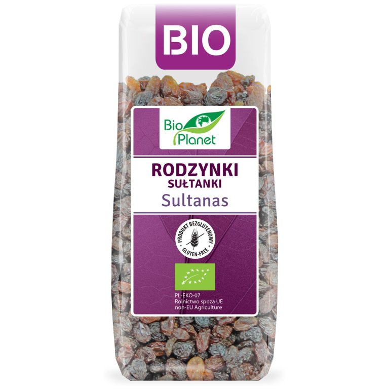 RODZYNKI SUŁTANKI BEZGLUTENOWE BIO 200 g - BIO PLANET