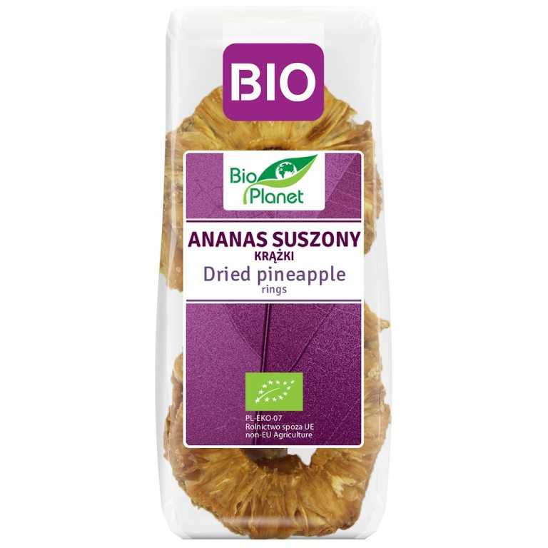 ANANAS SUSZONY KRĄŻKI BIO 100 g - BIO PLANET
