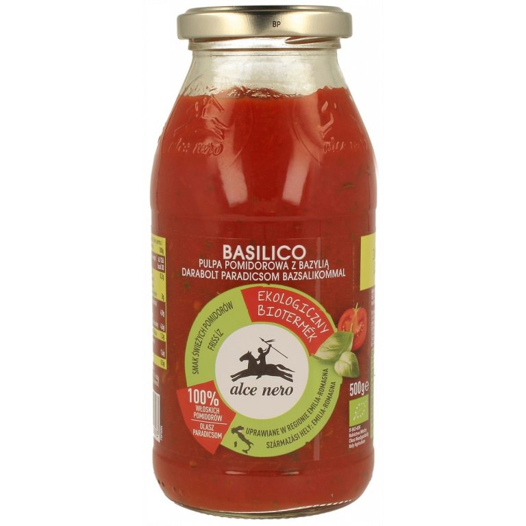 PULPA POMIDOROWA Z BAZYLIĄ BIO 500 g - ALCE NERO