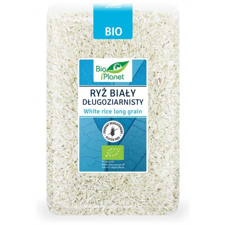 RYŻ BIAŁY DŁUGOZIARNISTY BEZGLUTENOWY BIO 1 kg - BIO PLANET