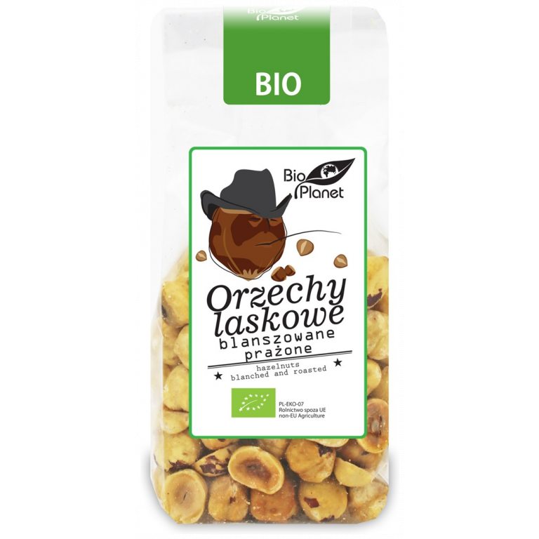 ORZECHY LASKOWE BLANSZOWANE PRAŻONE BIO 100 g - BIO PLANET