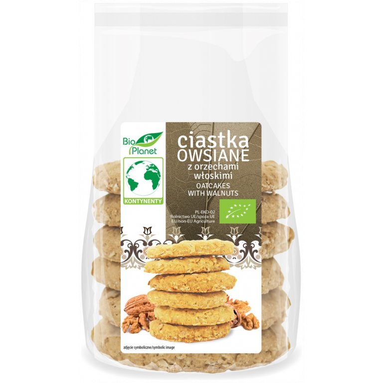 CIASTKA OWSIANE Z ORZECHAMI WŁOSKIMI BIO 170 g - BIO PLANET