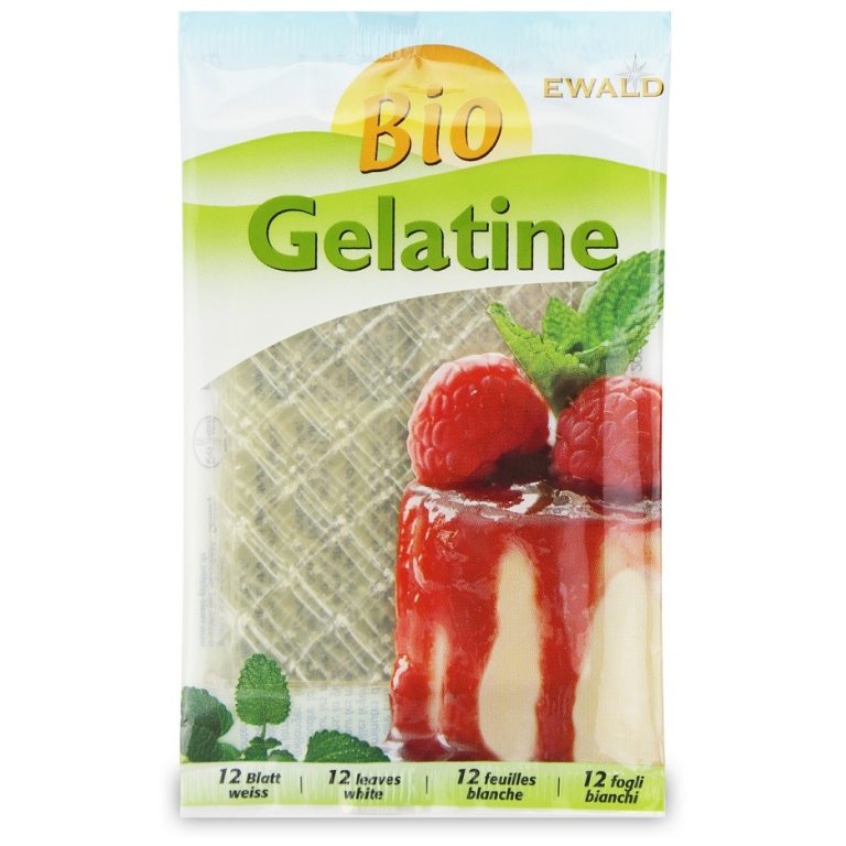 ŻELATYNA W LISTKACH (12 LISTKÓW) BIO 20 g - EWALD