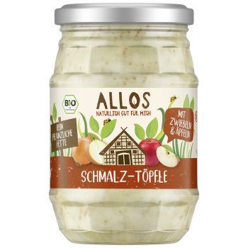SMALCZYK WEGAŃSKI Z CEBULĄ I JABŁKIEM BEZGLUTENOWY BIO 250 g - ALLOS
