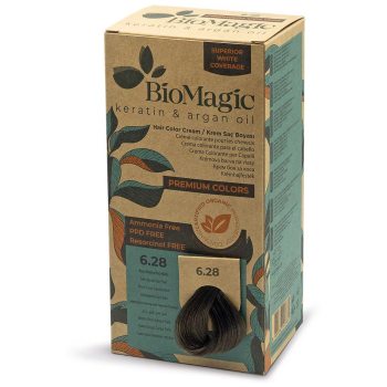 FARBA DO WŁOSÓW POPIELATO PERŁOWY CIEMNY BLOND (6.28) 170 ml - BIOMAGIC