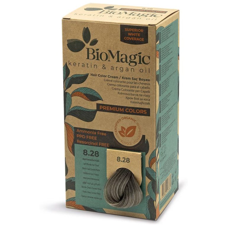 FARBA DO WŁOSÓW POPIELATO PERŁOWY JASNY BLOND (8.28) 170 ml - BIOMAGIC