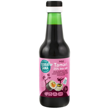 SOS SOJOWY TAMARI ŁAGODNY 25 % MNIEJ SOLI BEZGLUTENOWY BIO 250 ml - TERRASANA