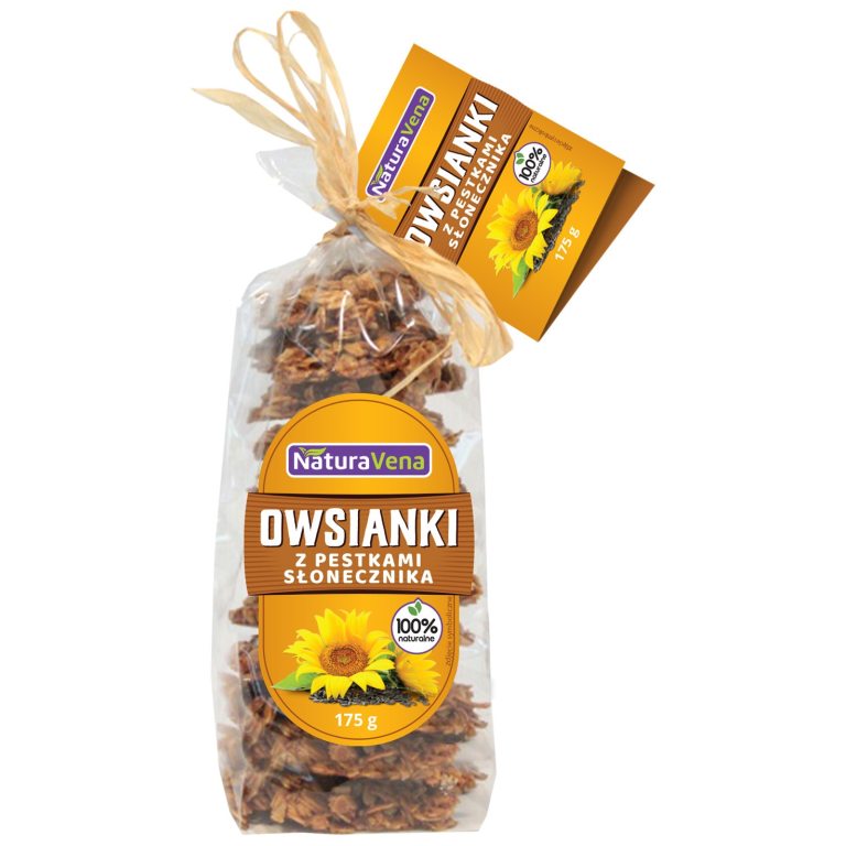 CIASTKA OWSIANKI Z ZIARNAMI SŁONECZNIKA 175 g - NATURAVENA