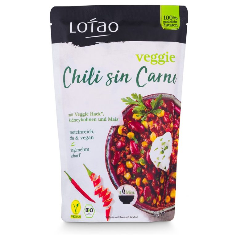 CHILI SIN CARNE WEGAŃSKIE BIO 320 g -  LOTAO