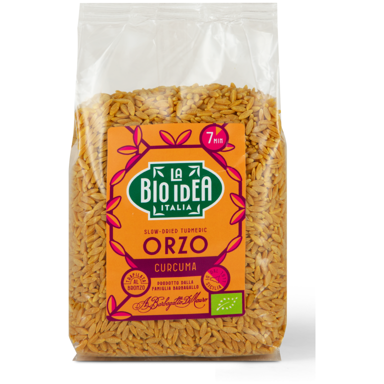 MAKARON (ORZO Z KURKUMĄ I CZARNYM PIEPRZEM) BIO 400 g - LA BIO IDEA