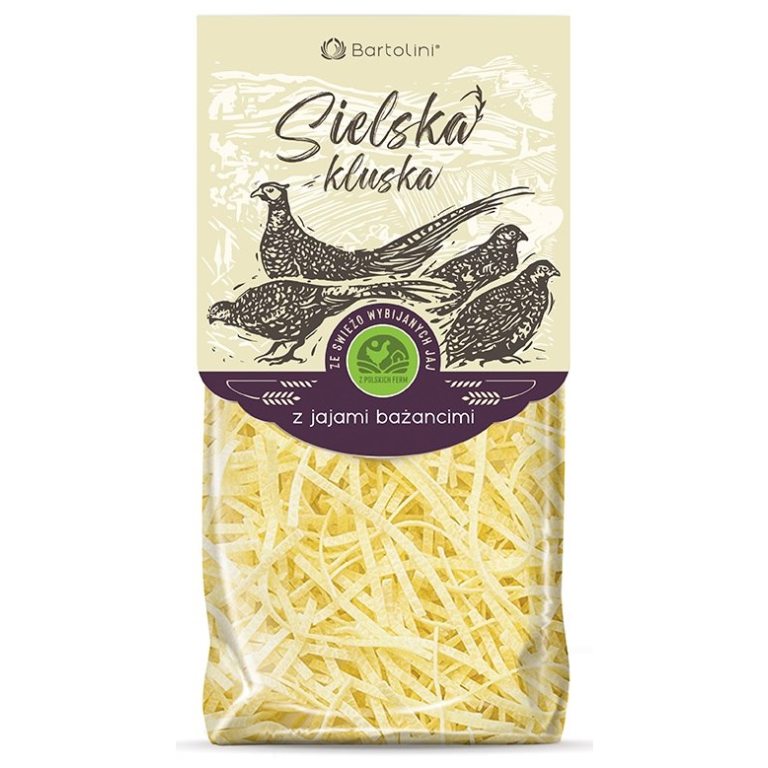 MAKARON (Z JAJ BAŻANCICH) KRAJANKA BIO 250 g - BARTOLINI (SIELSKA KLUSKA)