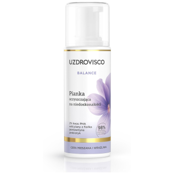 PIANKA DO TWARZY OCZYSZCZAJĄCA NA NIEDOSKONAŁOŚCI 150 ml - UZDROVISCO (BALANCE)