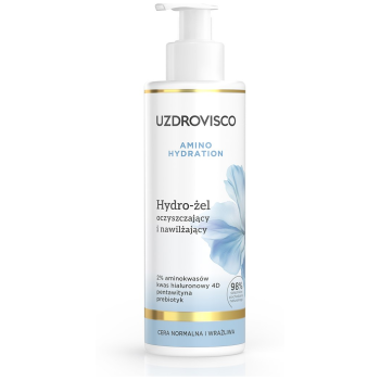 HYDRO - ŻEL DO TWARZY OCZYSZCZAJĄCO - NAWILŻAJĄCY 200 ml - UZDROVISCO (AMINO HYDRATION)