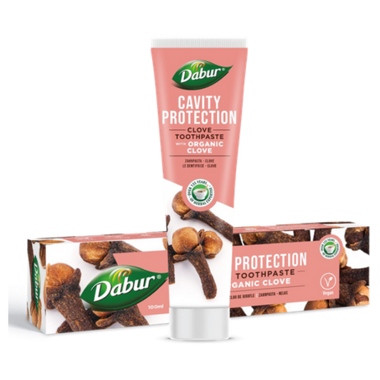 PASTA DO ZĘBÓW PRZECIWPRÓCHNICZA Z GOŹDZIKIEM BEZ FLUORU 100 ml - DABUR