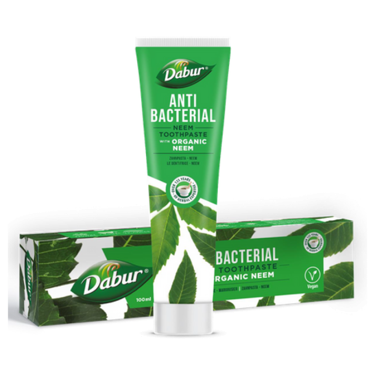 PASTA DO ZĘBÓW PRZECIWBAKTERYJNA Z NEEM BEZ FLUORU 100 ml - DABUR