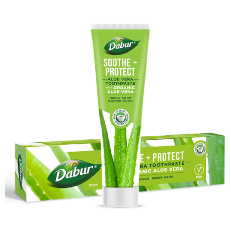 PASTA DO ZĘBÓW UKOJENIE + OCHRONA Z ALOESEM BEZ FLUORU 100 ml - DABUR