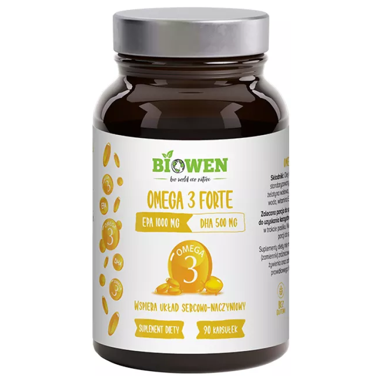 OMEGA-3 FORTE BEZGLUTENOWE 90 KAPSUŁEK - BIOWEN