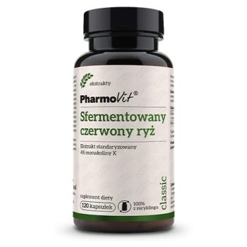 SFERMENTOWANY CZERWONY RYŻ EKSTRAKT BEZGLUTENOWY 120 KAPSUŁEK - PHARMOVIT (CLASSIC)