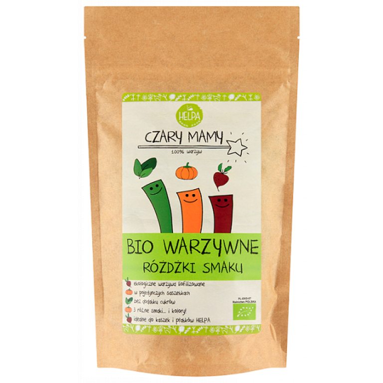 RÓŻDŻKI SMAKU WARZYWNE (LIOFILIZOWANE WARZYWA) BIO (9 x 2 g) 18 g - HELPA