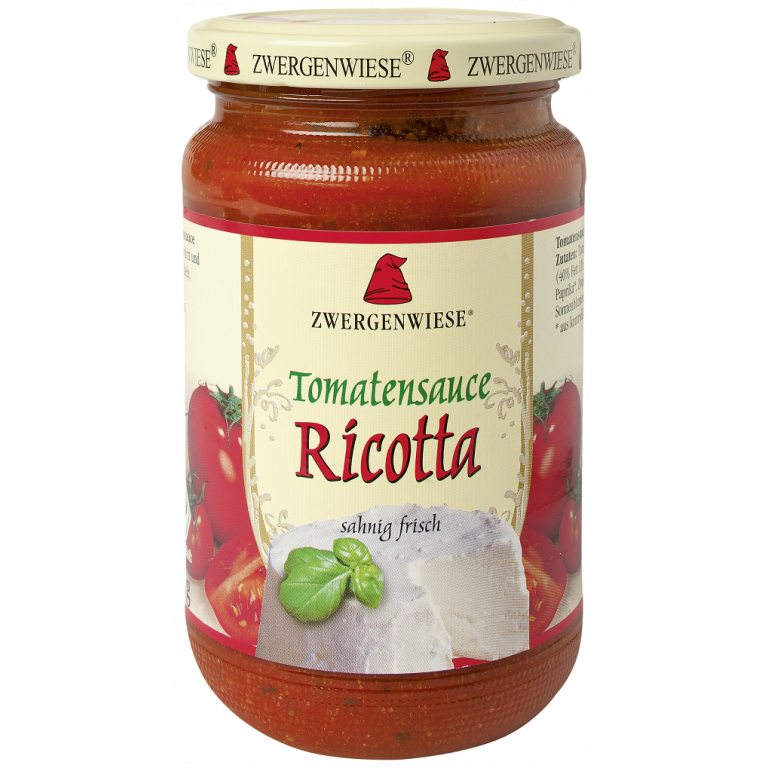 SOS POMIDOROWY Z RICOTTĄ BEZGLUTENOWY BIO 340 ml - ZWERGENWIESE