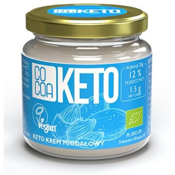 KREM MIGDAŁOWY Z OLEJEM MCT BEZ DODATKU CUKRÓW KETO BIO 200 g - COCOA