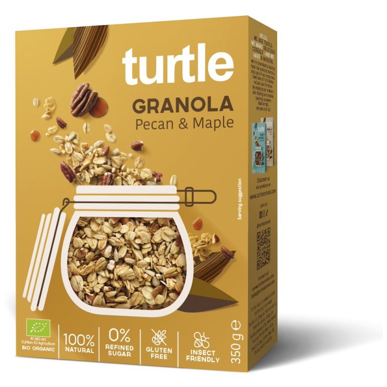 GRANOLA ORZECHY PEKAN - SYROP KLONOWY BEZGLUTENOWA BIO 350 g - TURTLE