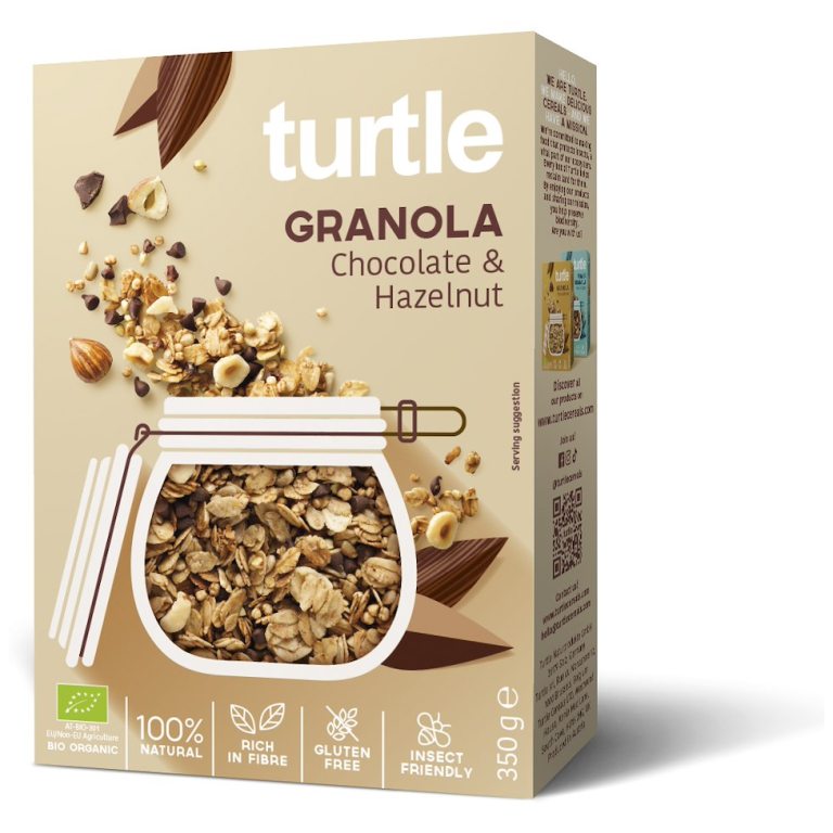 GRANOLA CZEKOLADA - ORZECHY LASKOWE BEZGLUTENOWA BIO 350 g - TURTLE
