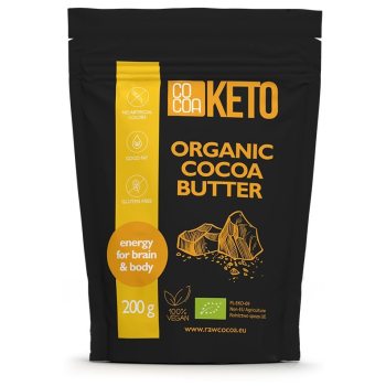 TŁUSZCZ KAKAOWY BEZGLUTENOWY KETO BIO 200 g - COCOA