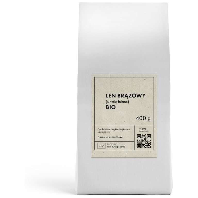 LEN BRĄZOWY (SIEMIĘ LNIANE) BIO 400 g - THE PLANET