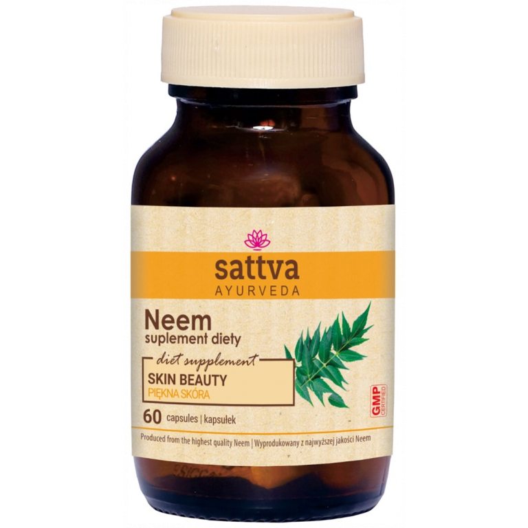 NEEM EKSTRAKT NA PIĘKNĄ SKÓRĘ (450 mg) 60 KAPSUŁEK - SATTVA (FOODS)