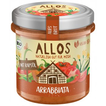 PASTA KREMOWA ARRABBIATA BEZGLUTENOWA BIO 140 g - ALLOS