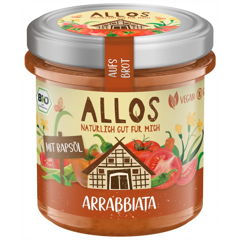 PASTA KREMOWA ARRABBIATA BEZGLUTENOWA BIO 140 g - ALLOS