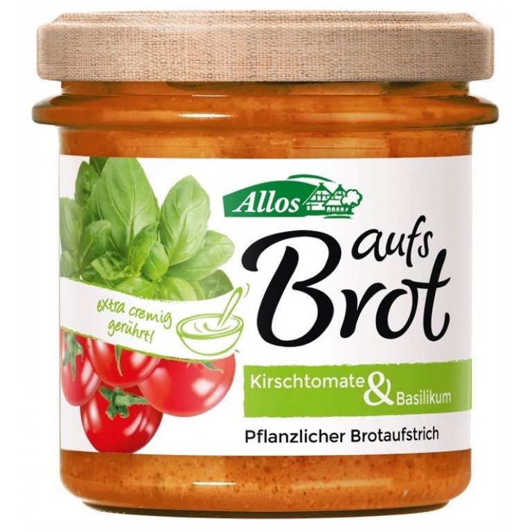 PASTA KREMOWA Z POMIDORAMI CHERRY I BAZYLIĄ BEZGLUTENOWA BIO 140 g - ALLOS